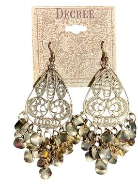 Decree Gold Filigree Drop Earrings